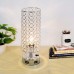 Focondot USB Crystal Table Lamp with Press Switch Dual USB Charging Port